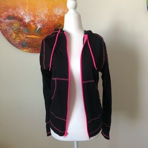 Zumba Pink Black zipper Hoodie